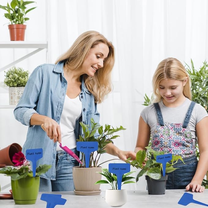 Plant Labels,200pcs Plant Tags,Blue Plant Markers,Gardening Supplies,Garden Labels Outdoor Waterproof,Garden Markers,Plastic Plant Labels for Seedlings,Garden Accessories for Outside,Plant Nursery