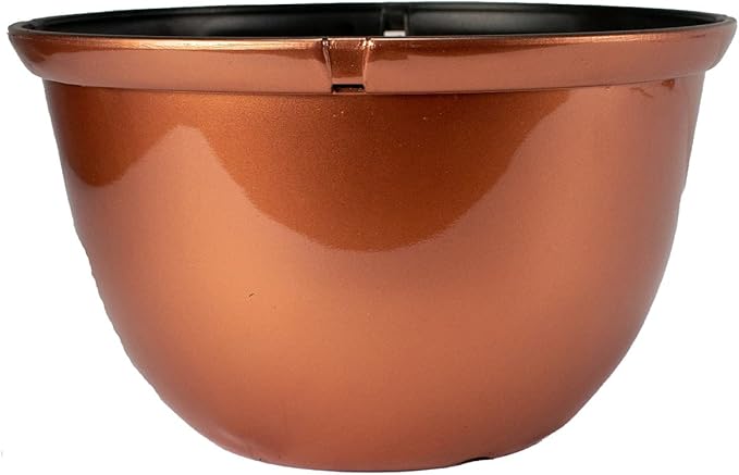 The HC Companies 11 Inch Hanging Metallic Planter - Round Hanging Basket for Indoor Outdoor Plants, Copper