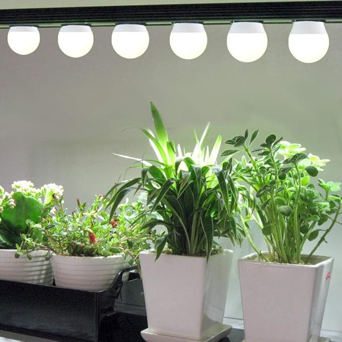 6 Pack Full Spectrum Grow Light Bulbs,A19 Grow Lights for Indoor Plants,Dimmable E26 9W Grow Bulb Replace up to 100W,Plant Lights for Indoor Growing,Flowers,Greenhouse,Indore