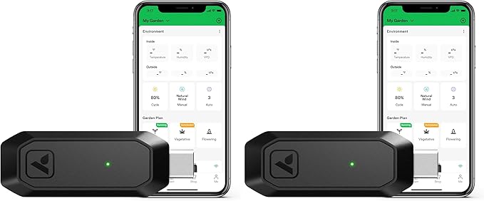 VIVOSUN GrowHub Controller E25 for Grow Tent Cooling Ventilation Lighting, Supports Smart Grow System Devices, Easy to Install & Use, WiFi App Controllable, Expansion Port for E42A+/E42A/E42, 2 Pack