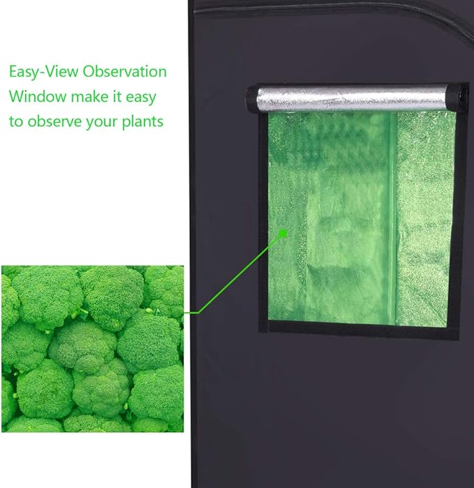 lapday Hydroponic Grow Tent with Observation Window for Indoor Plant Growing, Gardening and Germination (47.24 x 23.62 x 70.86)