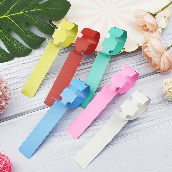120 Pcs Plastic Plant Labels Wrap Around Hanging Tree Tags Waterproof Adjustable Nursery Garden Stakes Markers Reusable Flower Signs with Large Writing Surface Colorful Outdoor Plants Tags (6 Colors)