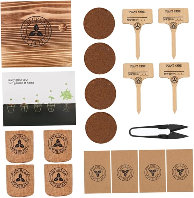 Herb Garden Starter Kit Herb Seed Growing Kit Herb Garden Starter Kit DIY Grow Indoor Garden Set Gift for Home Plant Starters Balcony