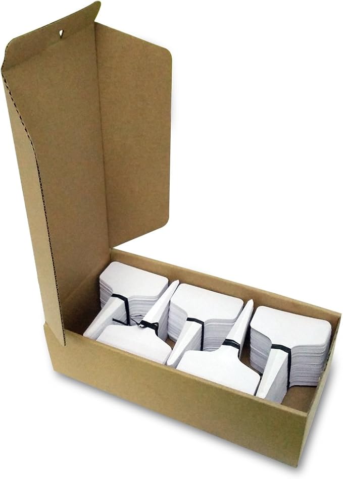 KINGLAKE Plant Labels 4 Inch - 500Pcs Plastic Plant Tags Markers T-Type Nursery Garden Labels Waterproof for Seedlings Indoor Outdoor Garden Greenhouse