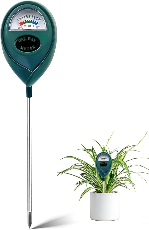 Green Soil Moisture Meter, Plant Water Meter, Soil Water Tester for Houseplants, Hygrometer Sensor Water Monitor for Indoor Outdoor Garden, Potted Plants, Farm, Lawn, No Battery Needed