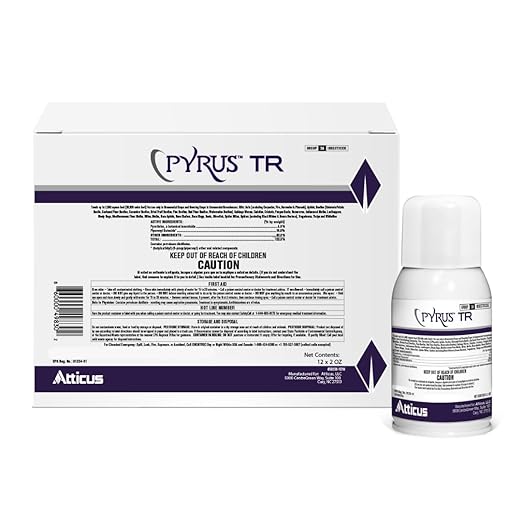 Atticus Pyrus TR Greenhouse Fogger (12 Pack) - Total Release Pyrethrin Insecticide/Miticide - Controls Mites, Thrips, Aphids, Whiteflies, Fungus Gnats (Packaging May Vary)