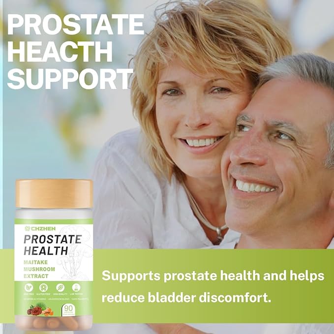 Prostate Health Supplement for Men- Supports Muscle Growth & Prostate Function Saw Palmetto Extract with Turmeric Root & Mushroom Blend 90 + 60 Vegetarian Capsules (1 Month Supply)