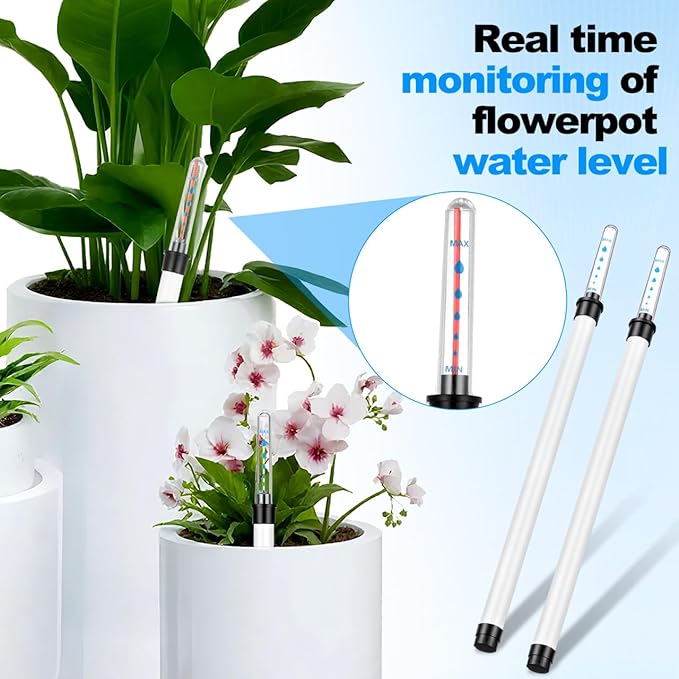 DOITOOL 2 Pcs Water Level Indicator for Plants 14 Inch Floating Buoy Moisture Meter Gauge Water Indicator for Flower Pot Planter Indoor Outdoor Gardening Soil Shortage Reminder