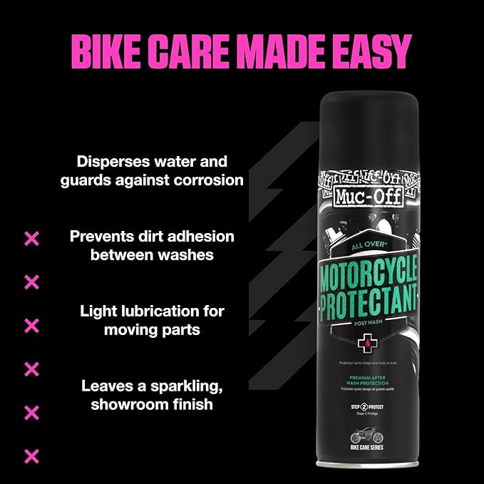 Muc Off Motorcycle Protectant, 500 Milliliters - Premium, Corrosion-Inhibiting Post-Wash Motorbike Protection Spray - Safe On All Finishes