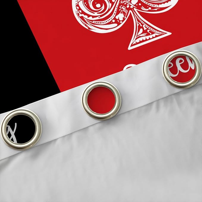 Couple Wedding Curtains & Drapes for Anniversary,King and Queen Crown Blackout Curtains,Red Black Window Curtains Gifts for Couple,I Love You Gift for Romantic Valentine's Day 2 Panels 52"Wx84"L