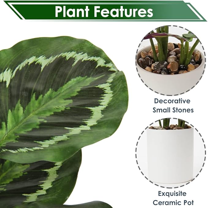 Briful Artificial Potted Plants 13" Green Faux Plants Indoor Small Fake Plant Decor for Home Table Office House Bathroom Shelf Living Room Desk Decoration