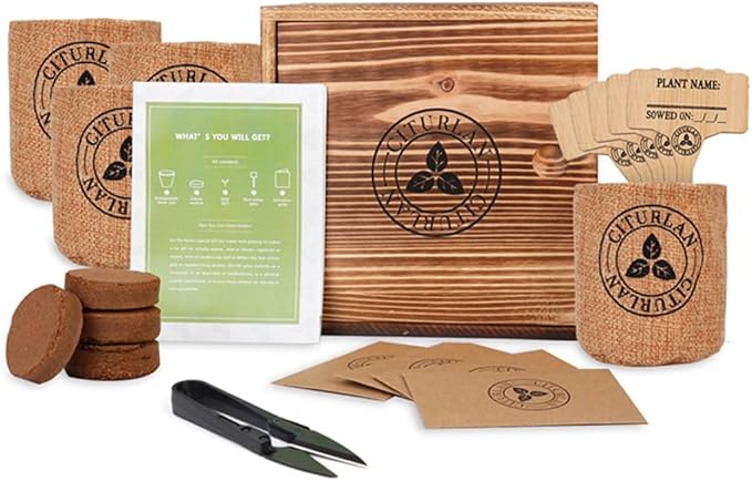 Herb Garden Starter Kit Herb Seed Growing Kit Herb Garden Starter Kit DIY Grow Indoor Garden Set Gift for Home Plant Starters Balcony
