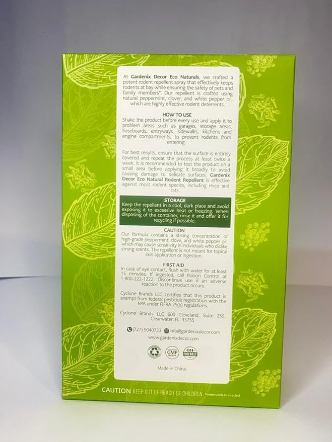 All Natural Peppermint Oil Spray – Peppermint Oil Spray for Mice and Rats – 16oz Ready to Use