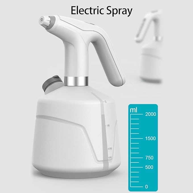 2000ml Electric Plant Sprayer Bottle Automatic Sprayer for Car Detailing and Home Use with Convenient Water Inlet