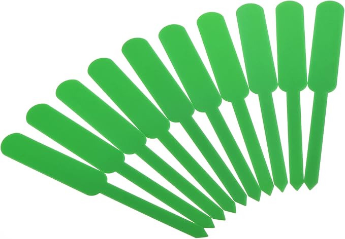 PATIKIL Plant Labels, 200Pcs PP Rectangle Marker Tags for Outdoor Indoor Garden, Green