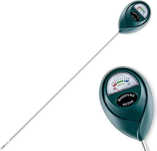 Tennedriv Green Long Probe Soil Moisture Meter for Outdoor Plants, Plant Water Meter for Outdoor Plants,Plant Moisture Meter for Indoor Plants and Outdoor Plants, No Batteries Required
