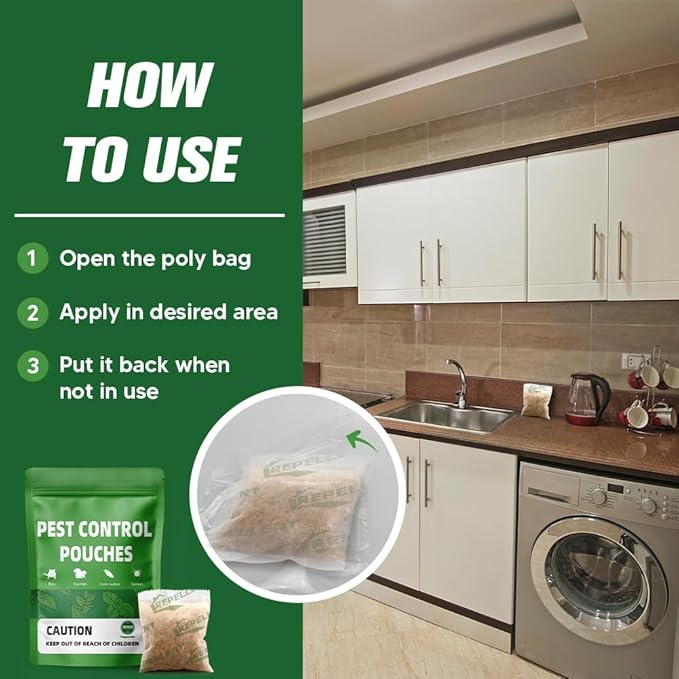 LAQDECDV Pest Control, Mice Repellent Indoor, Mouse Repellant Pouches, Rodent Repellent, Peppermint to Repel Ant, Roach & Spider, Rat Deterrent for House, Keep Mice Away, Safe and Easy to Use-8P