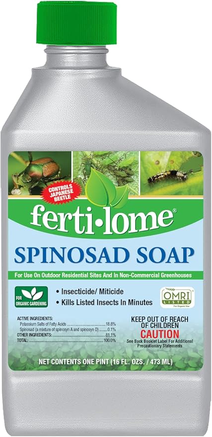 Fertilome (16052) Spinosad Soap Insecticide, Spinosad Bagworm, Tent Caterpillar & Chewing Insect Killer, OMRI Listed (16 oz.)