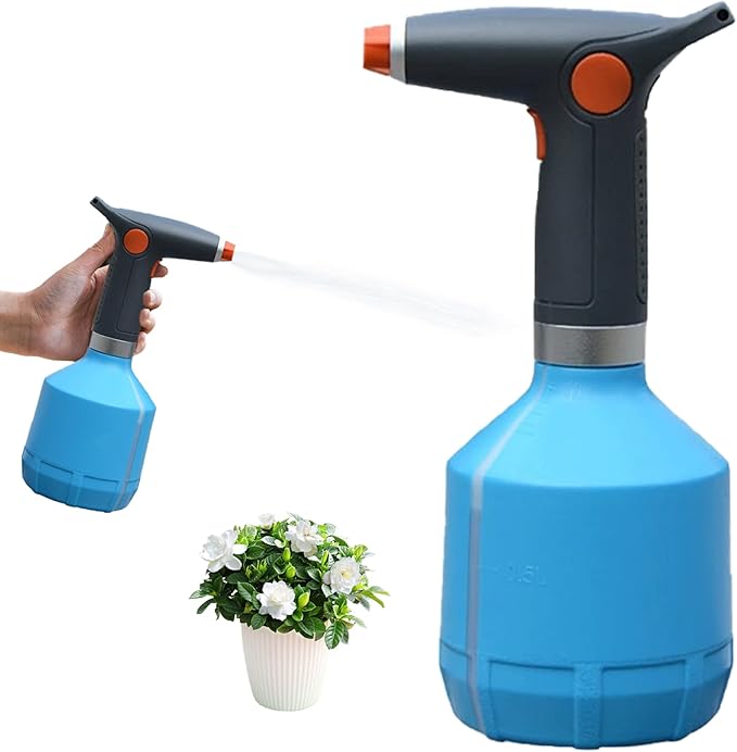 Electric Spray Bottle for Indoor Outdoor, 1L Automatic Spray Bottle with Adjustable Water Mist Nozzle, 2000mAh Rechargeable Plant Mister for House Cleaning, Gardening