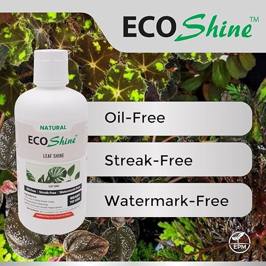 Environmental Plant Management ECO Shine | Oil-Free Leaf Shine Spray for Houseplants & Indoor Plants | Spray & Walk Away Glossy Finish | for Live & Artificial Plants