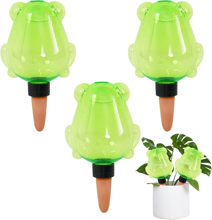 3 Pack Self Watering Globes for Plant Water Bulbs 13oz Watering Planter Insert Indoor Water Spikes Stakes for Automatic Drip Irrigation Plant Watering Devices