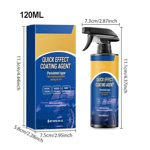 Car Coating Spray for Auto Shine – Water-Repellent Quick Detailer Spray for Car Paint, Glass & Trim, Leaves Glossy Finish