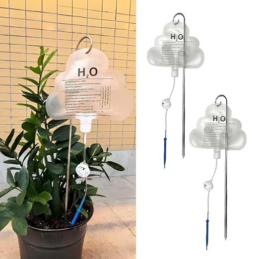 2 PCS Plant Self Watering Devices Irrigation Dripperswith Flow ControlIndoor,Self Automatic Plant Watering System with 500mL Water Bag, for Indoor Outdoor Plant Waterer
