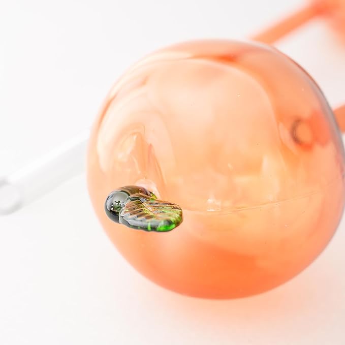 ban.do Plant Watering Globes for Inside Pots and Planters, Unique Decorative Glass Water Globes for Self Watering, Peaches