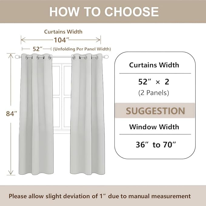 Brown Reindeer Fur Curtains,Elk Deer Hide Window Curtains 2 Panels 52"Wx84"L,Woodland Rustic Animal Print Curtains & Drapes,Wildlife Hunting Theme Jungle Wild Animals Skin Window Treatments