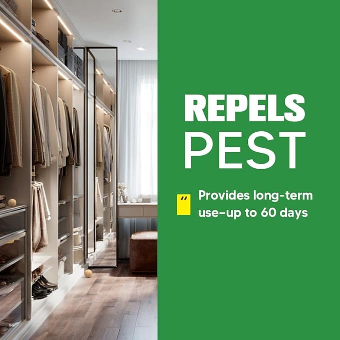 AUDQQM Pest Control, Rodent Repellent, Mouse Repellent Indoor/Outdoor, Peppermint Oil to Repel Rats, Roaches, Ants, Spiders & Moths, Mice Deterrent that Works for House, 3 Months Protection-8P