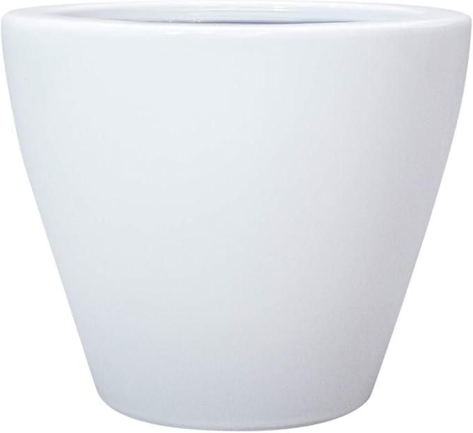 Smart Self-Watering Planter Pot for Indoor and Outdoor 5.5" Round Cone Suitable for All Plants, Herb, Succulents, Flowers (Round, White)