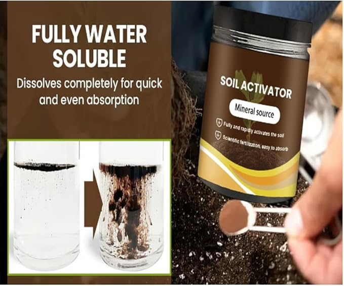 Soil Activator - Organic Soil Activator & Plant Fertilizer, Water Soluble Garden Booster, Natural Root Growth Enhancer,Improve Plant Growth Environment (1Pc)
