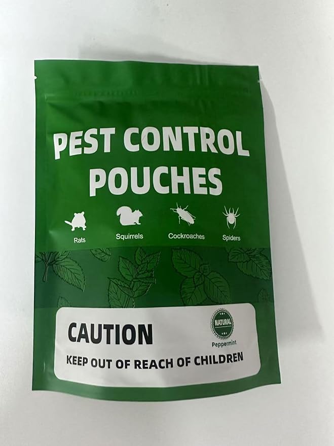 LAQDECDV Pest Control, Mouse Repellent Pouches, Rodent Repellent, Mice Repellant Indoor, Peppermint Mice to Repel Spider, Ant, Roach & Mosquito, Rat Repellant Outdoor, Keep Mouse Out of Camper-10P