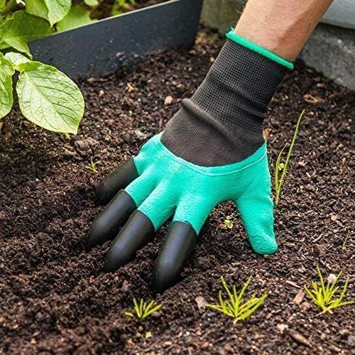 2 Pairs Garden Gloves,Gardening Work Gloves with Sturdy Claws Quick & Easy
