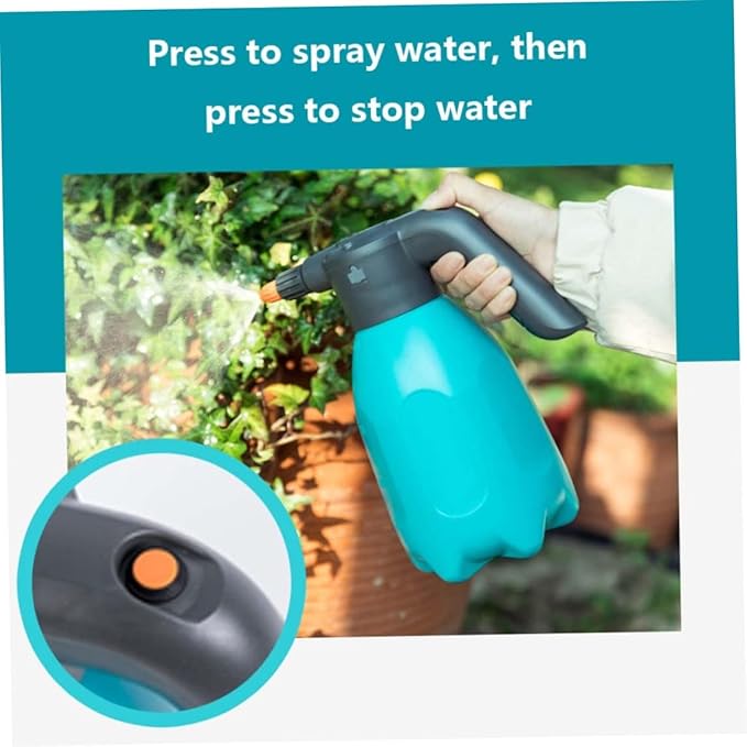 Electric Spray Bottle 2L-PRO Rechargeable Sprayer with Type-C USB Charge Port Comfortable Handheld Sprayer for Watering Plants Blue