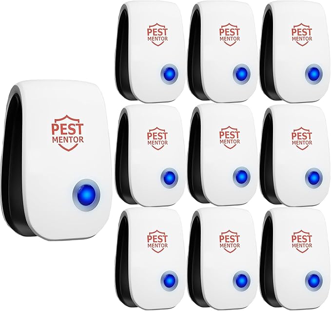 Ultrasonic Pest Repellent-10 Packs, Pest Control Insect Repeller for Bugs, Mouse, Mosquito, Roach, Rodent, Spider, Family Friendly Pest Control for Home Office Kitchen