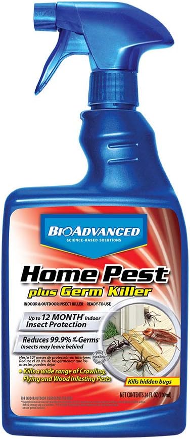 BioAdvanced Home Pest Germ Killer Indoor & Outdoor Insect Killer, Ready-to-Use, 24 oz