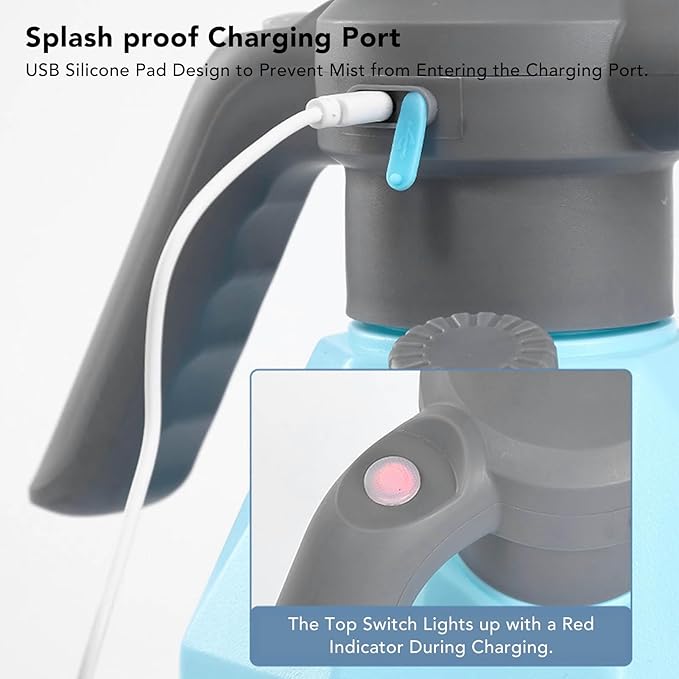 3L Electric Spray Bottle, Plant Mister Automatic Watering Can Rechargeable Battery Powered Sprayer for Garden Indoor Outdoor Plants Cleaning (Standard)