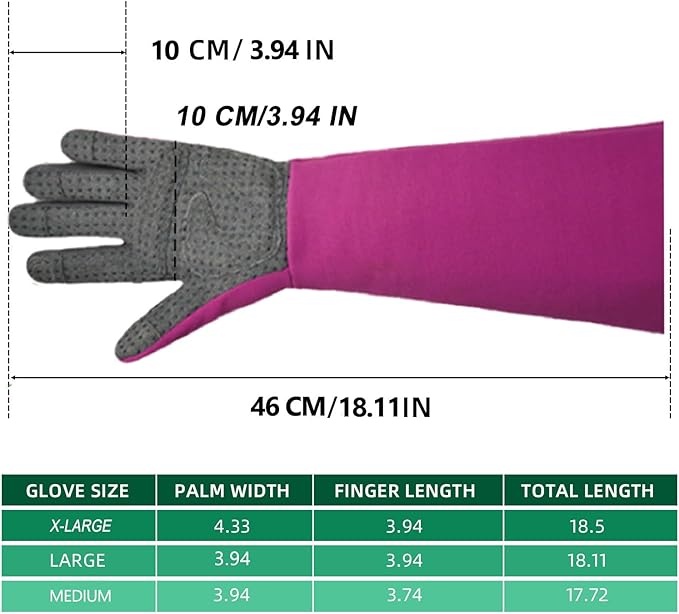 Gardening Gloves, Thorn Protective, Forearm Protection, Yard Work, Pruning, Outdoor Activity, Comfortable