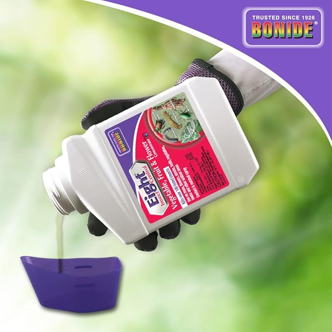 Bonide Eight Insect Control Vegetable, Fruit & Flower, 16 oz Concentrate Long Lasting Insecticide for Beetles and More