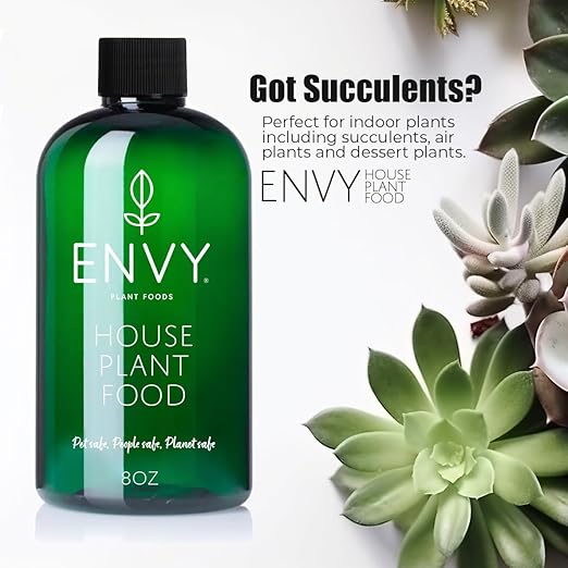 ENVY House Plant Food – Advanced Liquid Fertilizer for Indoor Plants – All-Purpose One-Part Formula for Stronger Roots, Greener Leaves & Faster Growth (8oz)