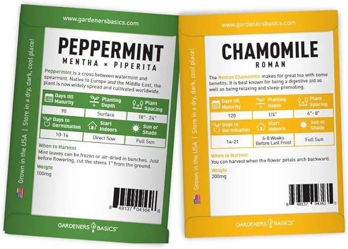Herb Growing Kit Indoor for Hydroponics and Aquaponics- Includes Medicinal Lavender, Chamomile, Lemon Balm, Peppermint and Echinacea Heirloom Garden Seeds, Grow Seedpods Domes