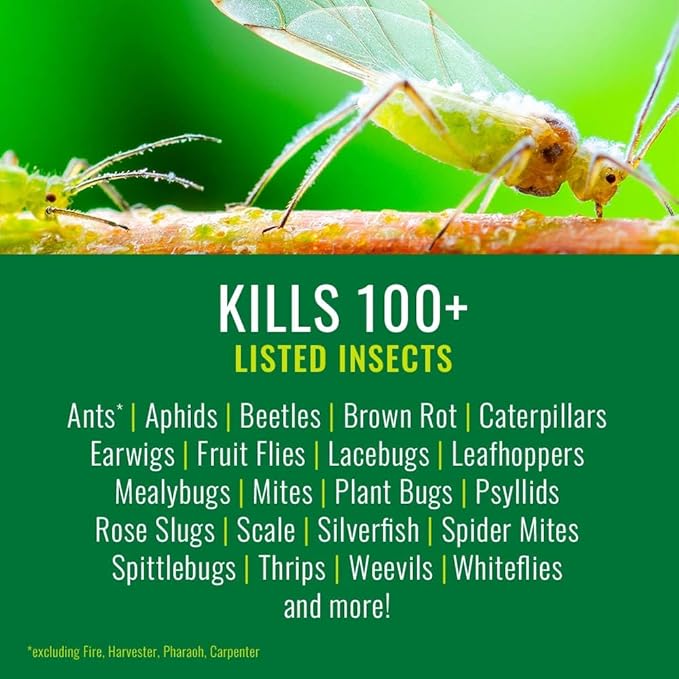 NATRIA Insect, Disease and Mite Control, Ready-to-Use, 24 oz, Plant Bug Spray