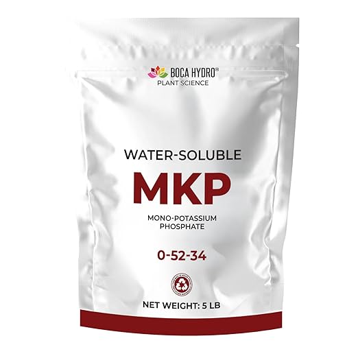 MKP Mono-Potassium Phosphate 0-52-34 Water Soluble Plant Food Flowering Enhancer Bloom Booster and Root Builder for All Plants, Vegetables, Flowers, Trees and Lawns. (5 Lb)