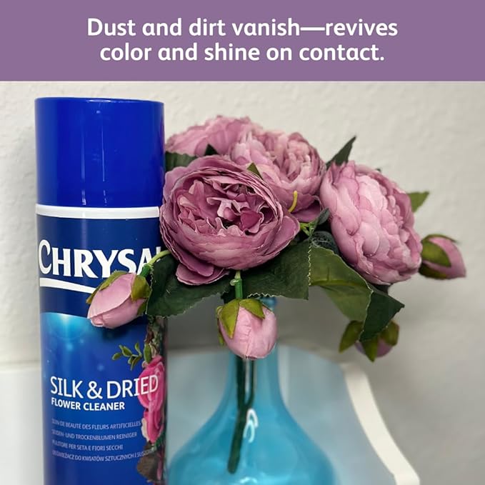 Chrysal Silk & Dried Flowers Cleaner Spray (14.8 oz) - Floral Supplies For Artificial Plants - Flower Arrangements Supplies - Ideal Florist Supplies – Artificial Plant accessories - Silk Plants Cleane