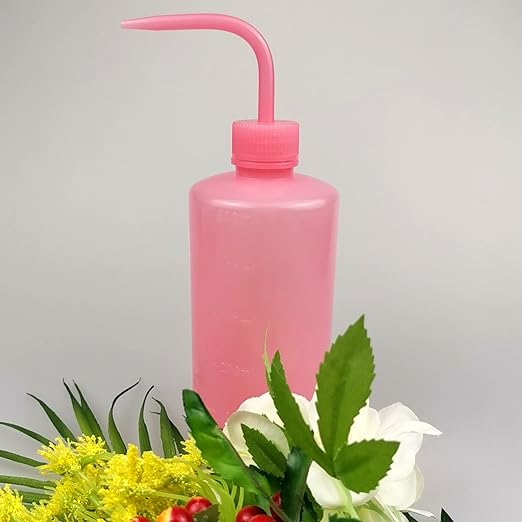 Valchoose Professional 500ml Safety Squeeze Bottle 16.9oz (Pink), LDPE No Spill, Plastic Wash Bottle (1Pack)