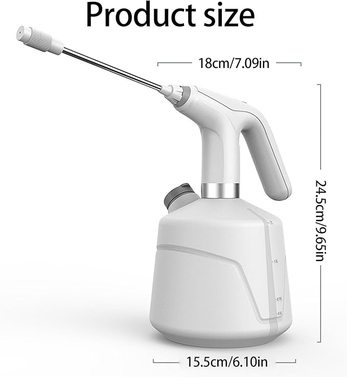 2000ml Electric Plant Sprayer Bottle Automatic Sprayer for Car Detailing and Home Use with Convenient Water Inlet