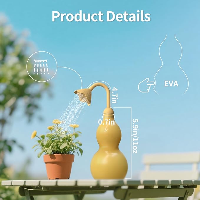 BKSAI Squeeze Bottles for Plants, 11oz, 325ml Small Watering Can for Succulent, Muti-Function Squirt Bottle for Seedling Watering, Wash, Tattoo, Khaki