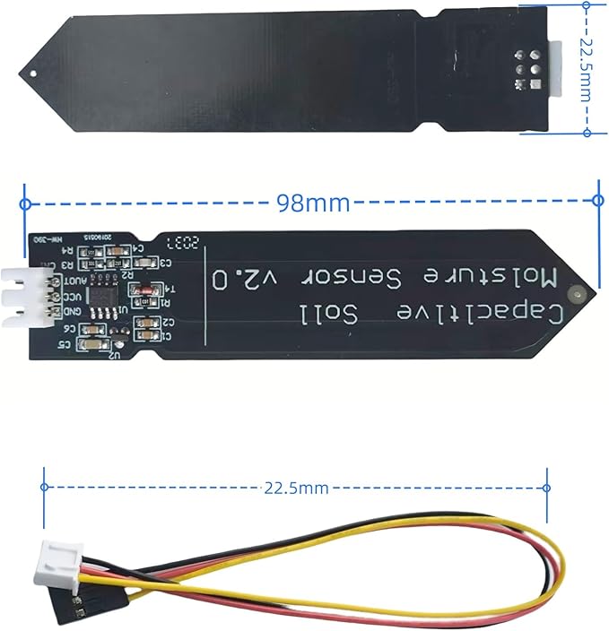 10Pcs Capacitive Soil Moisture Sensor Module 3.3V Compatible with for Arduino Raspberry Pi DIY
