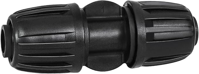 10 Pack 1/2 Inch Drip Irrigation Coupling Fittings (1/2" ID x 0.65" OD) - 1/2'' Drip Line Anti-Drop Barbed Lock Nut Coupler Connectors for 1/2 Inch Drip Irrigation Tubing Irrigation System